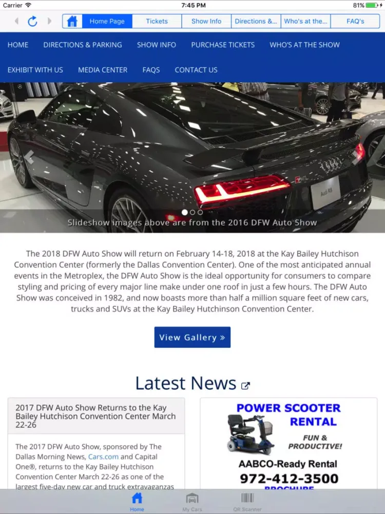 DFW Auto Show iPad  Screenshots