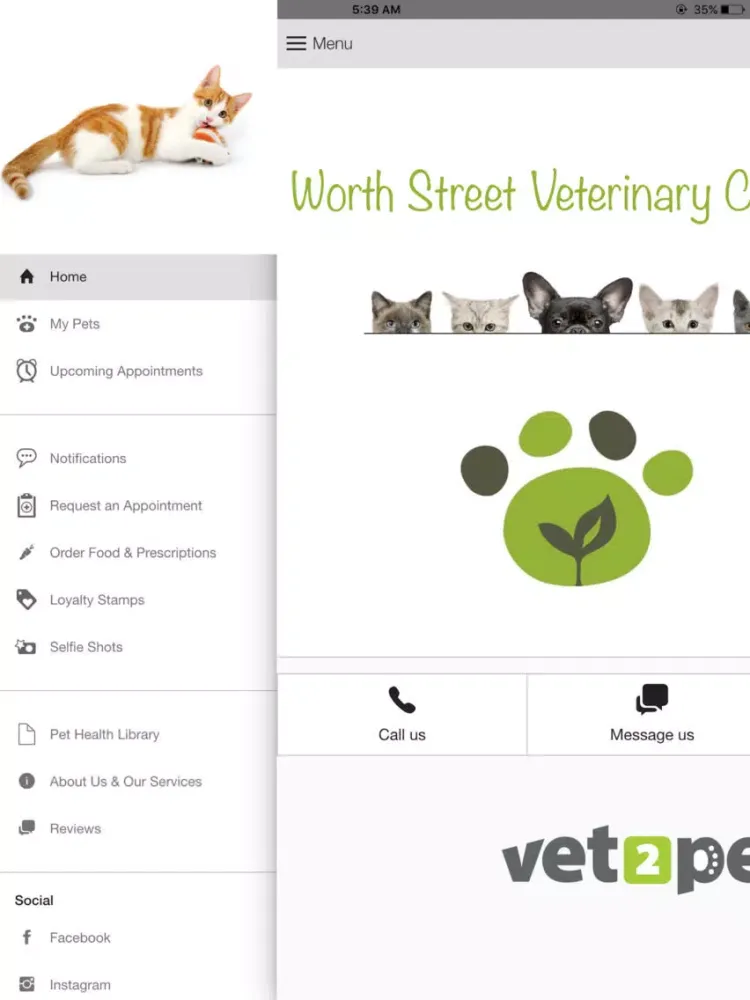 Capturas de tela do Worth Street Vet iPad 