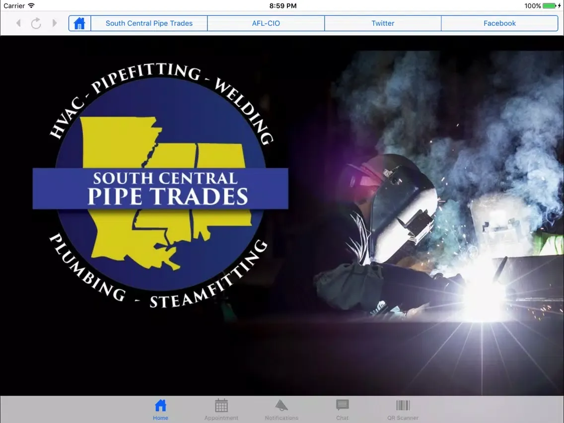 Zrzuty ekranu South Central Pipe Trades. iPad 