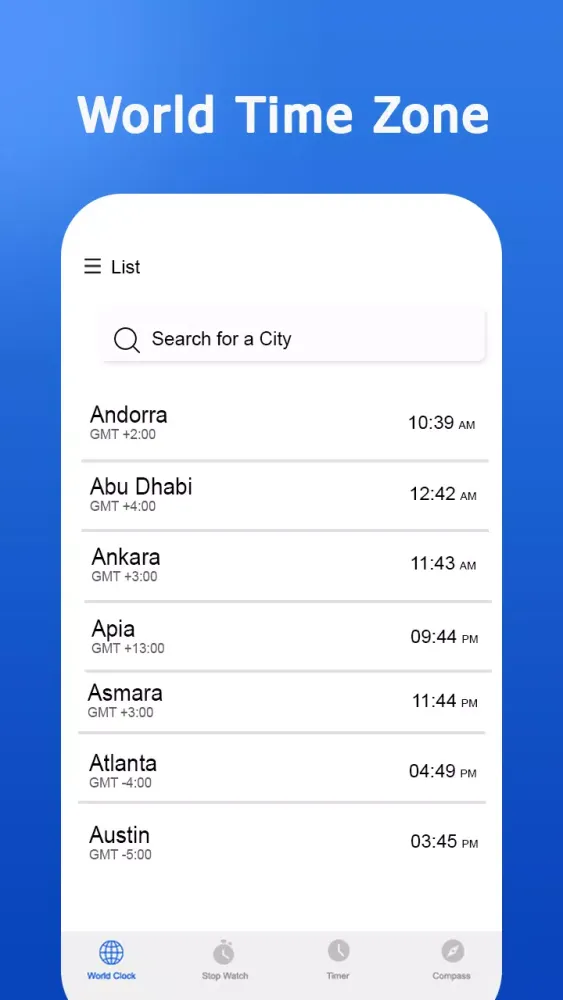 World Clock: World Time Clock Screenshots