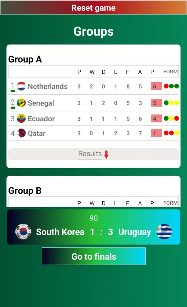 Capturas de pantalla de World Cup 2022: Simulator Game