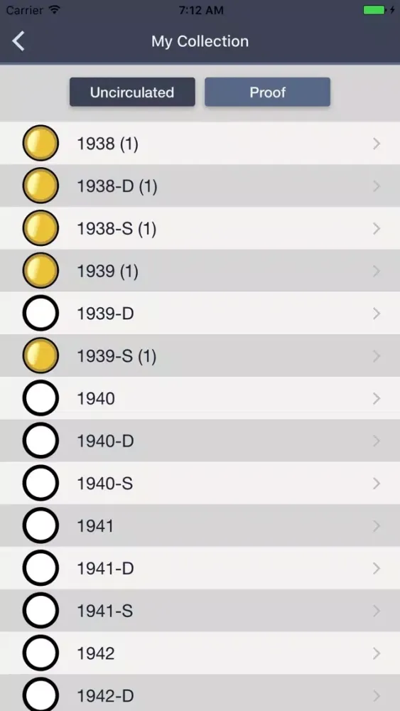 Screenshot di Jefferson Nickels Collector