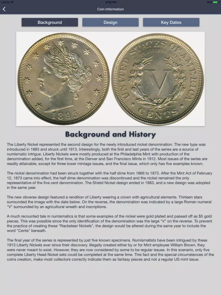 Capturas de tela do Liberty Nickels - Coin Guide & Collection Tracker iPad 