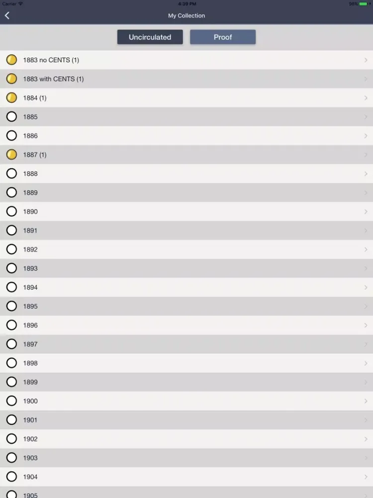 Capturas de tela do Liberty Nickels - Coin Guide & Collection Tracker iPad 