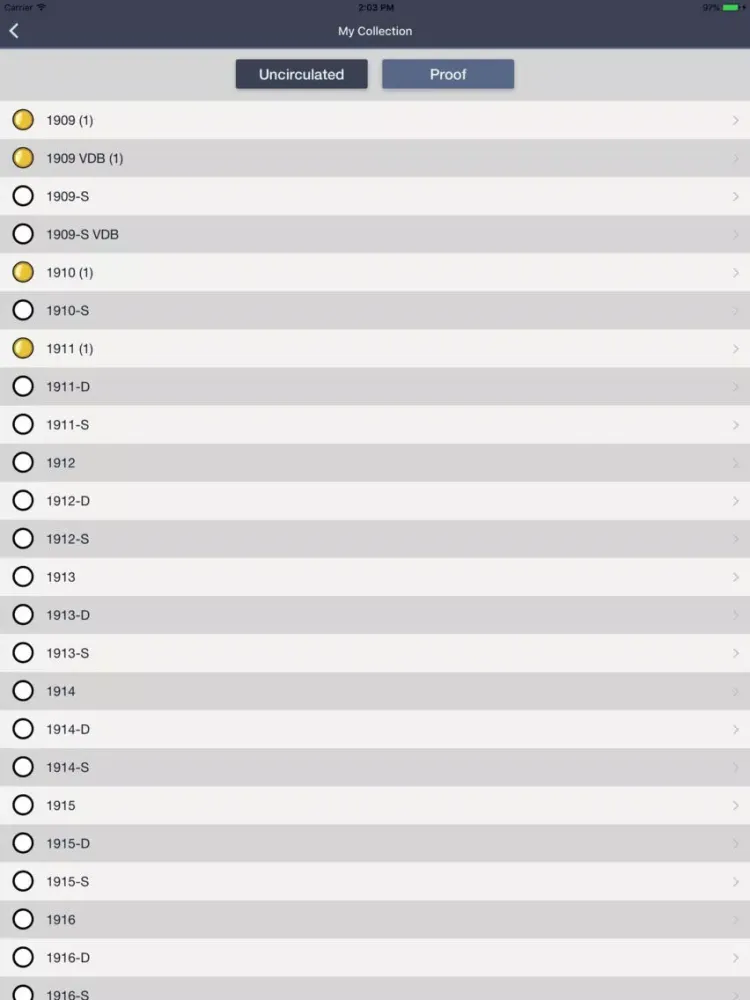 Capturas de tela do Lincoln Cents - Coin Guide & Collection Tracker iPad 
