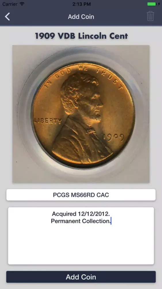 Capturas de tela do Lincoln Cents - Coin Guide & Collection Tracker