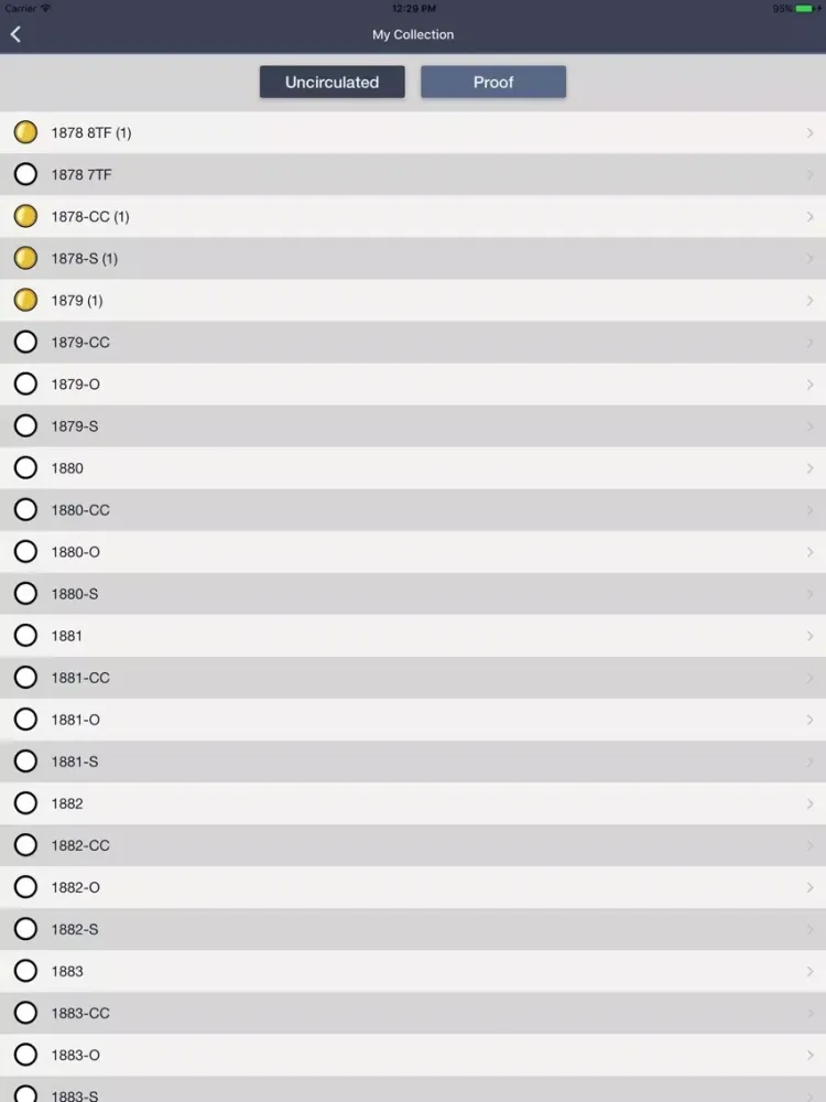 Ảnh chụp màn hình của Morgan Dollars - Coin Guide & Collection Tracker iPad 