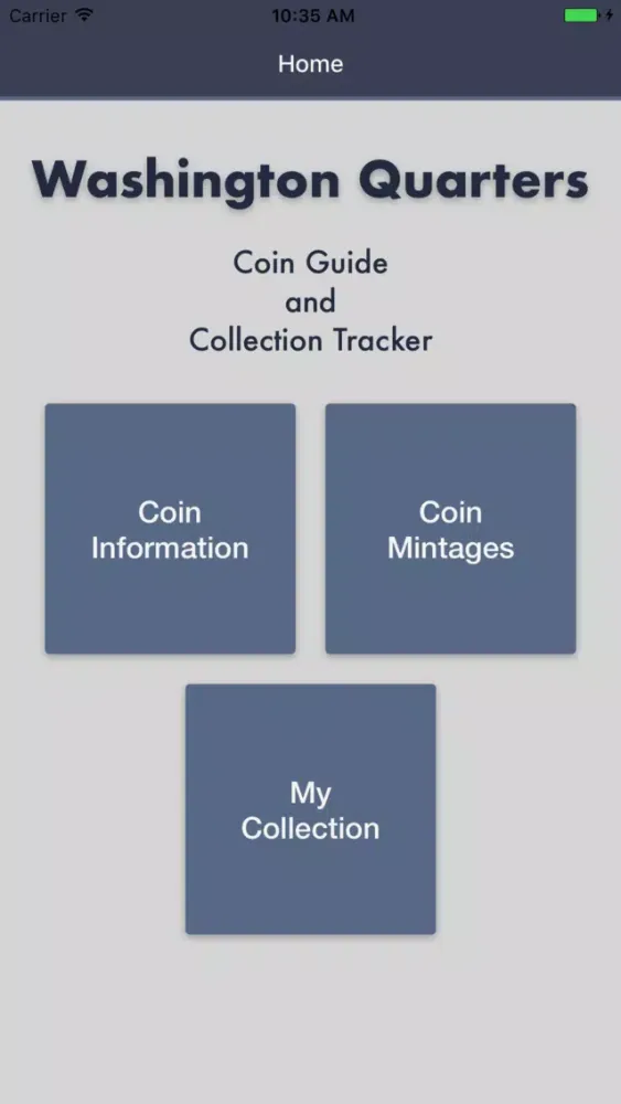 Tangkapan layar Washington Quarters- Coin Guide Collection Tracker