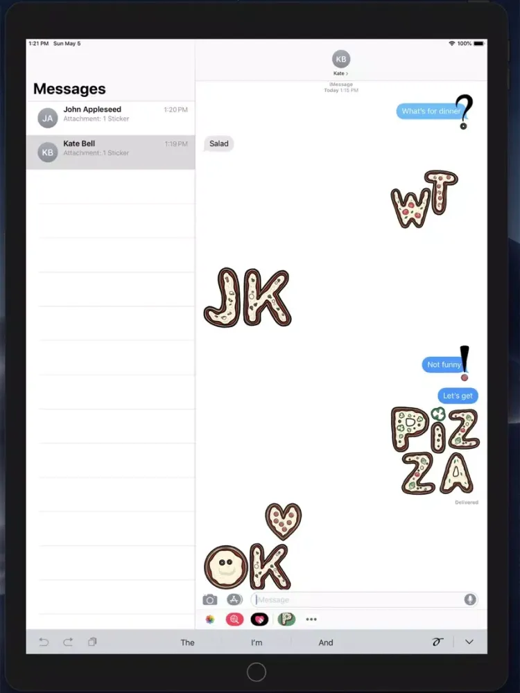Скриншоты Pizza Talk Stickers iPad 