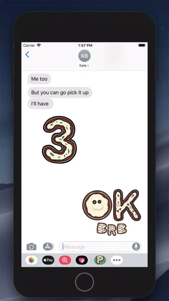 Скриншоты Pizza Talk Stickers