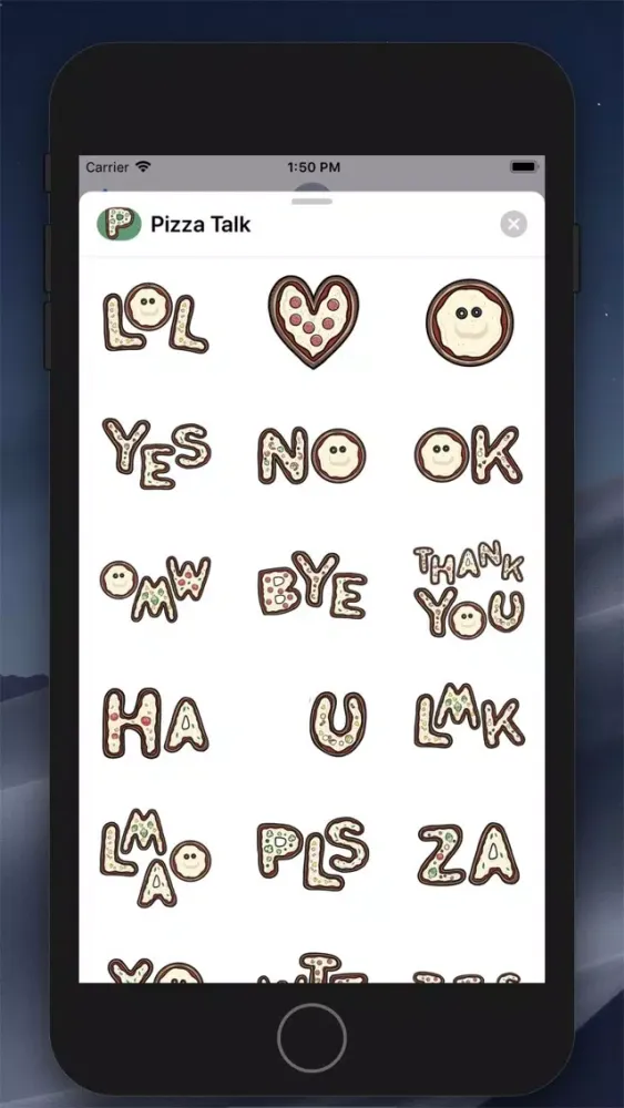 Скриншоты Pizza Talk Stickers