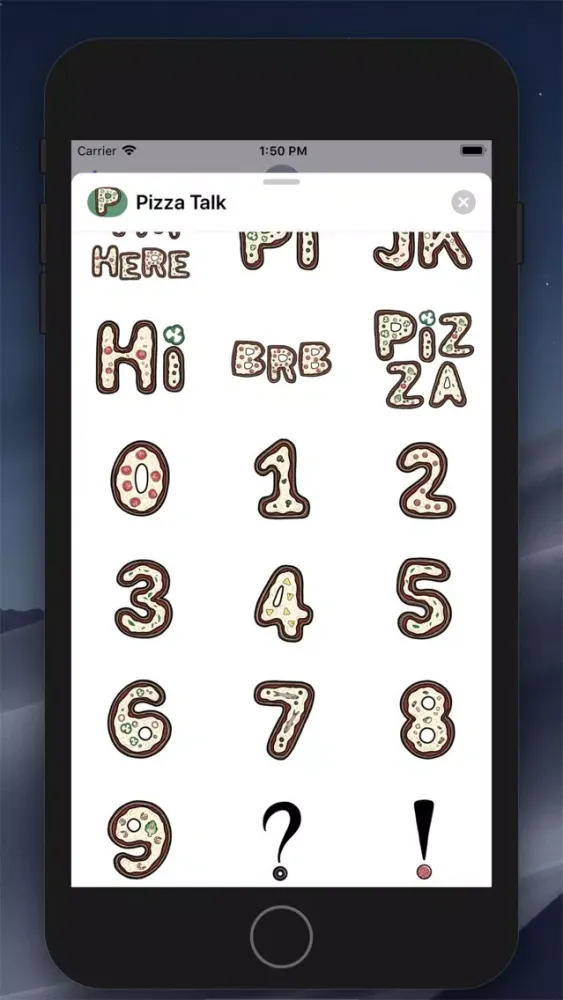Скриншоты Pizza Talk Stickers