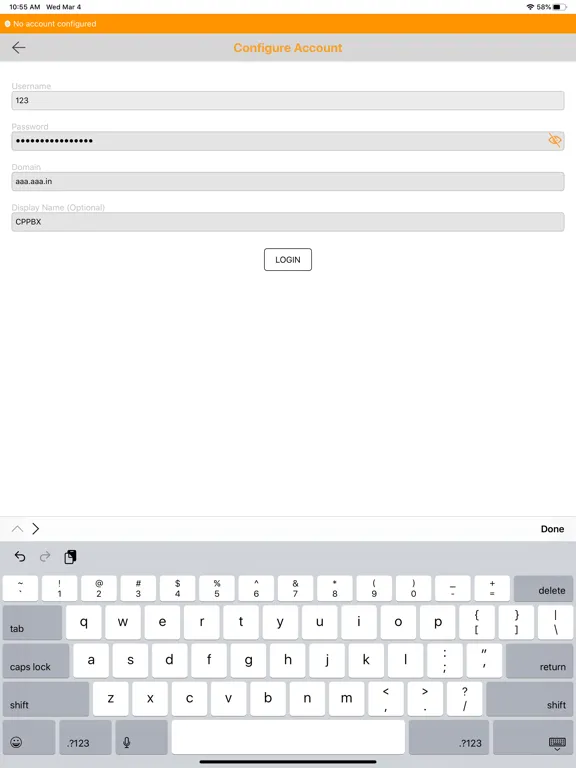 Cloud-PBX iPad  スクリーンショット