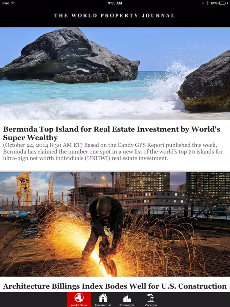 World Property Journal iPad 應用截圖