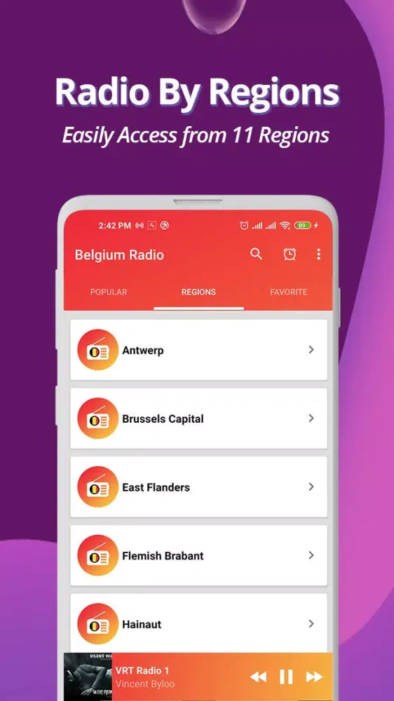 Captures d'écran de Belgium Radio