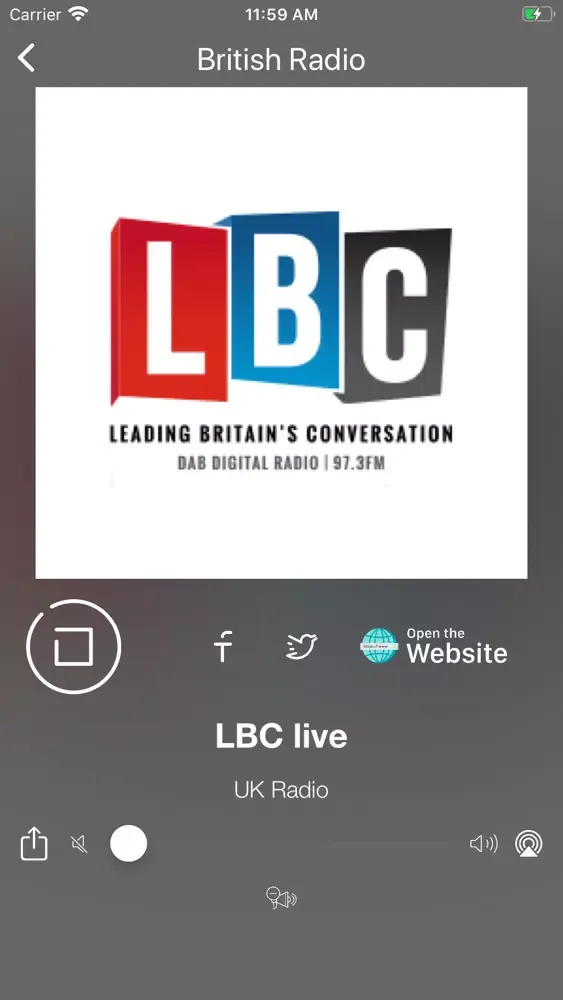 Tangkapan layar UK Radios | British FM Radio