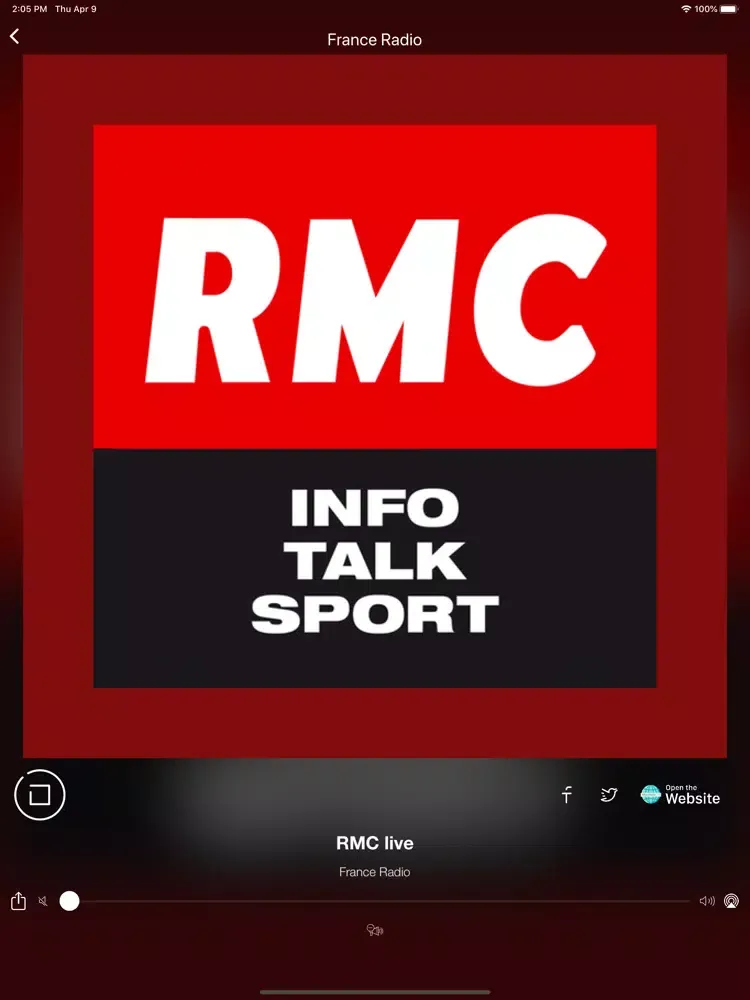 Ảnh chụp màn hình của France Radio Online | FM et AM iPad 