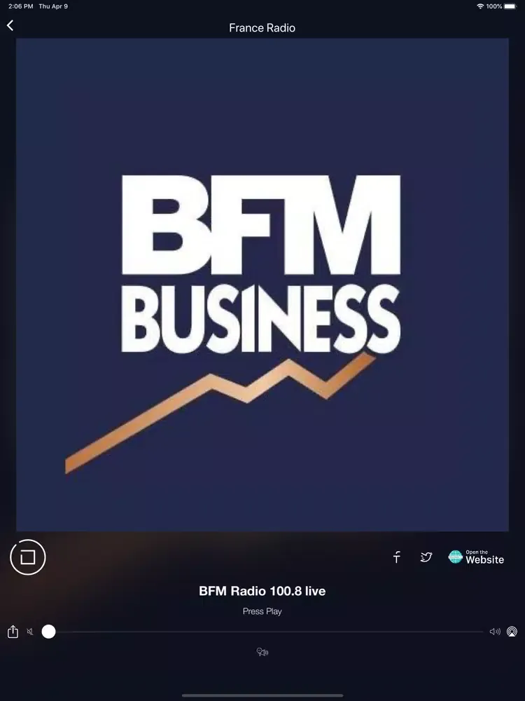Ảnh chụp màn hình của France Radio Online | FM et AM iPad 