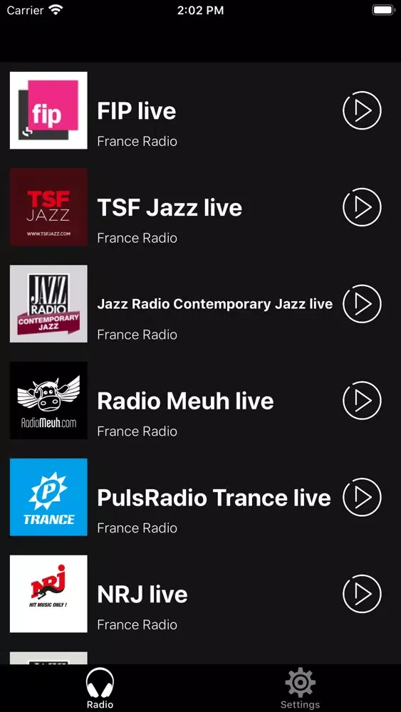 Ảnh chụp màn hình của France Radio Online | FM et AM