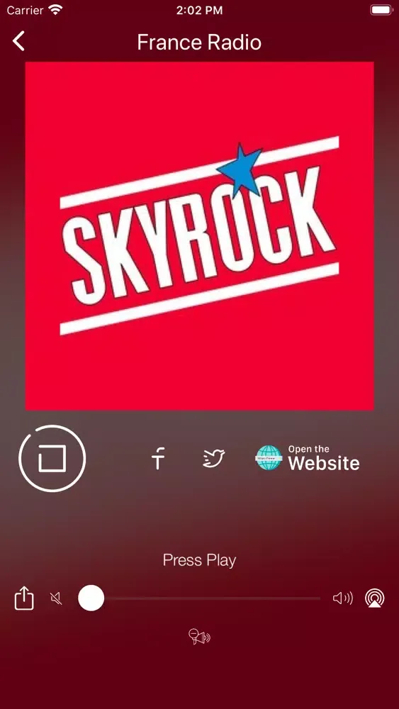 Ảnh chụp màn hình của France Radio Online | FM et AM