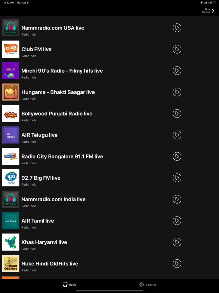 India Radio | Live FM Player iPad  スクリーンショット