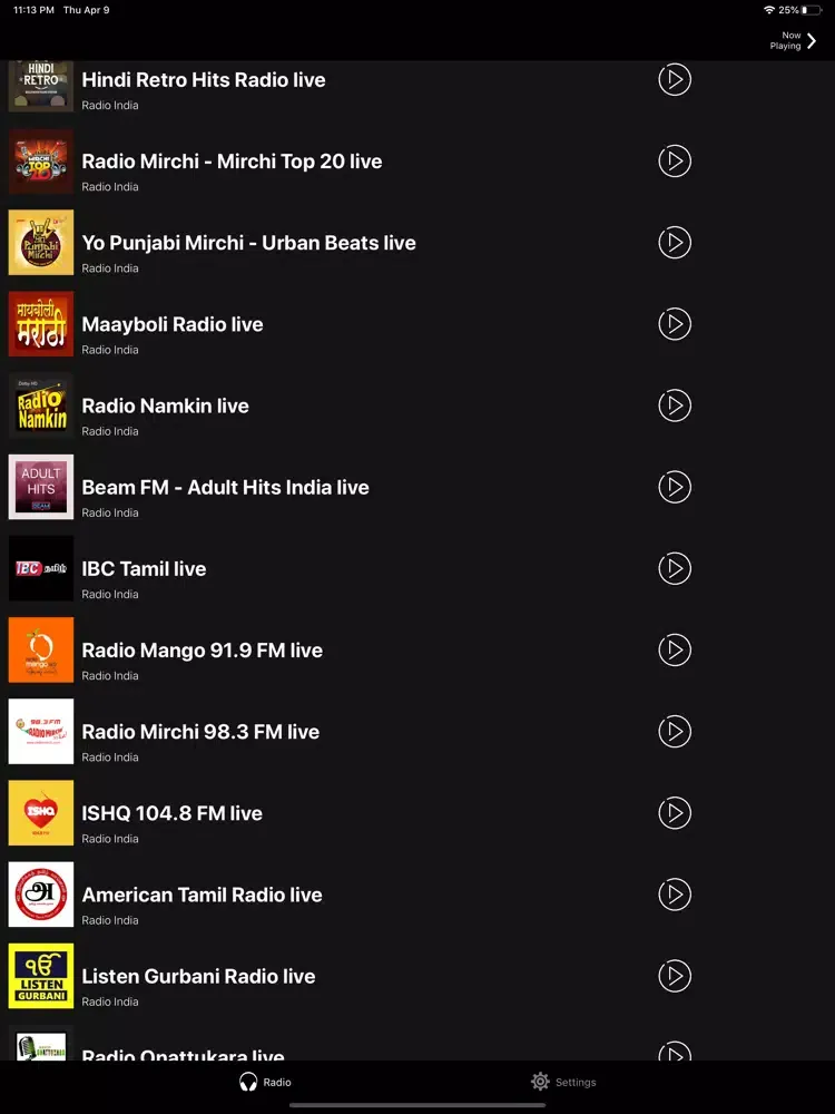 India Radio | Live FM Player iPad  スクリーンショット