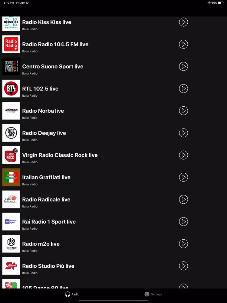 صور Radio Italia Live iPad 