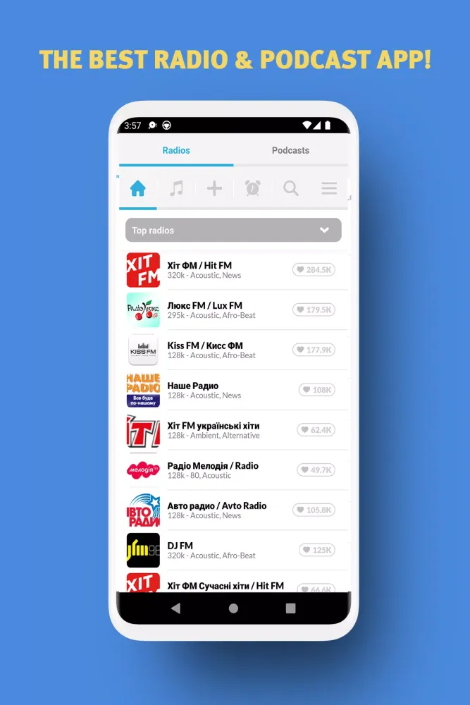 Capturas de pantalla de Radio Ukraine