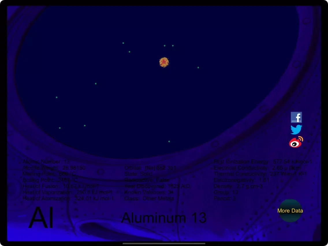 Capturas de tela do Rota Periodic Table iPad 