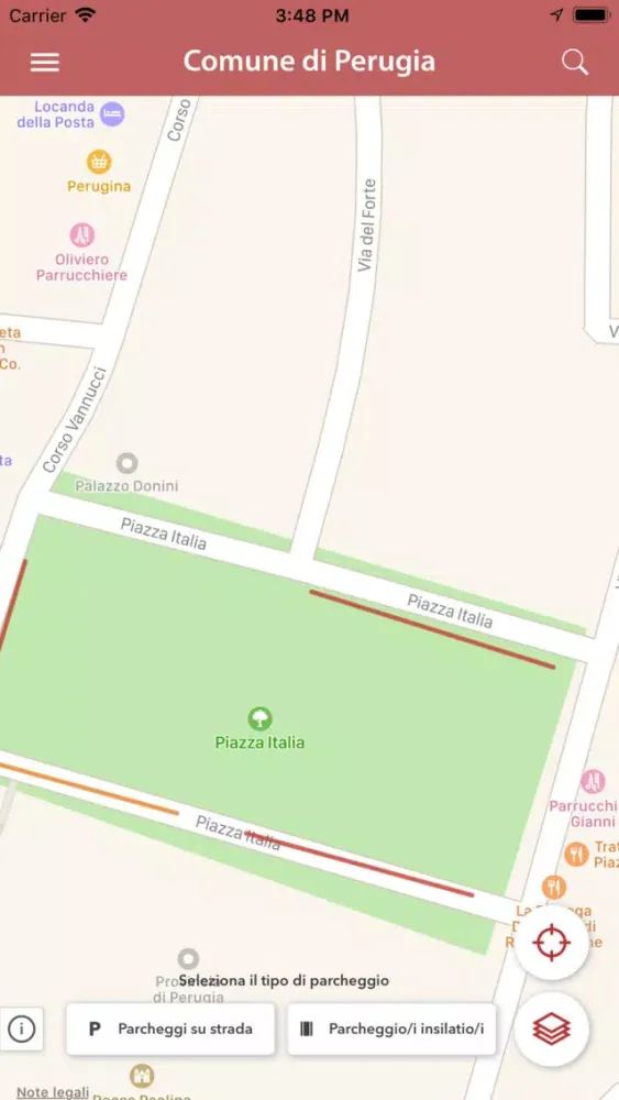 Ảnh chụp màn hình của Parcheggi Peruggia