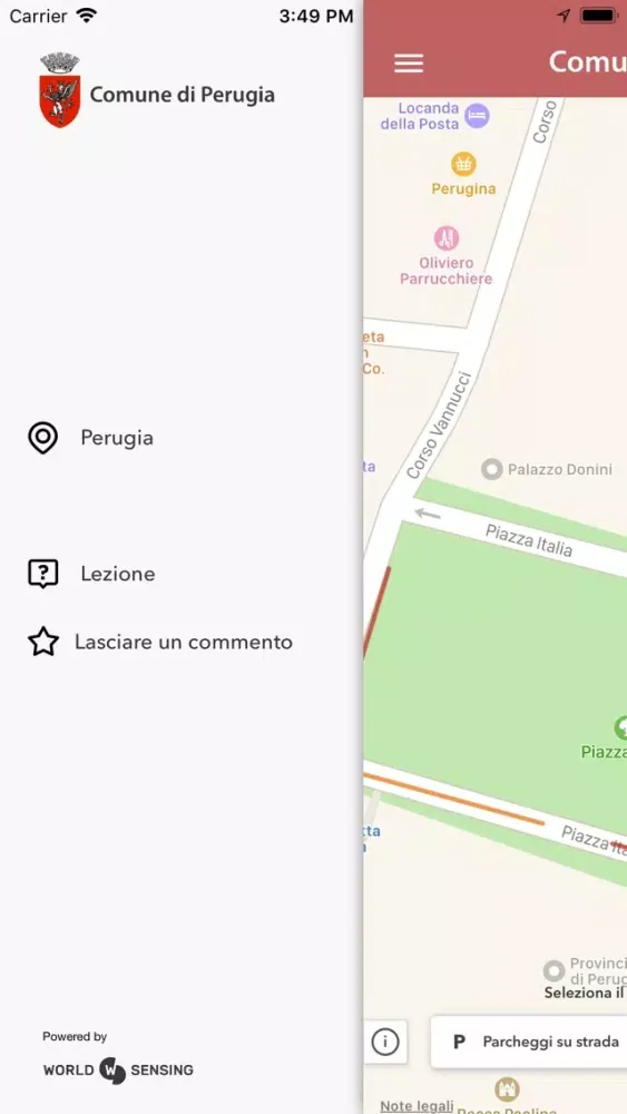 Ảnh chụp màn hình của Parcheggi Peruggia