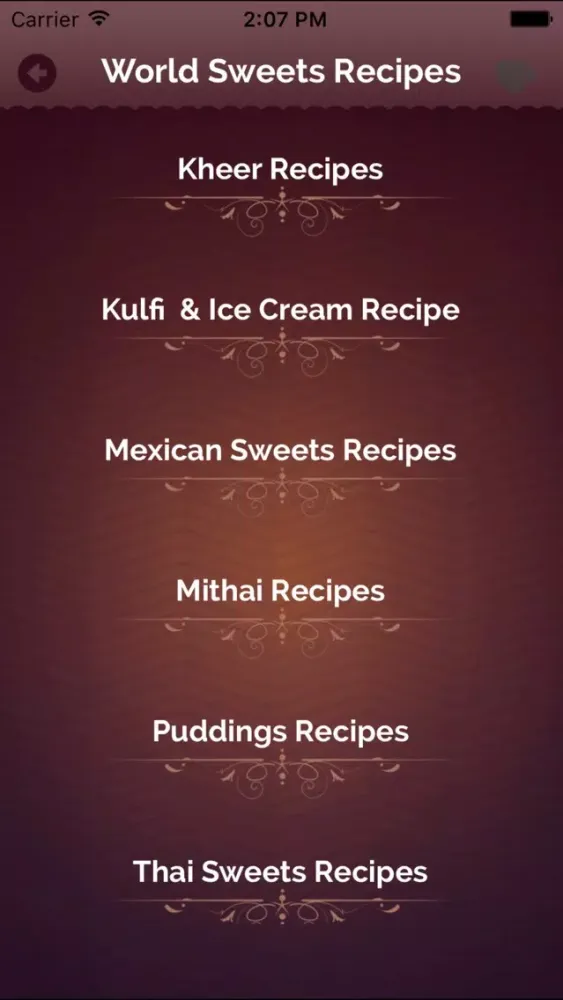 Capturas de tela do The World Best Sweets & Desserts Recipes : Mexican,French,Italian & Thai