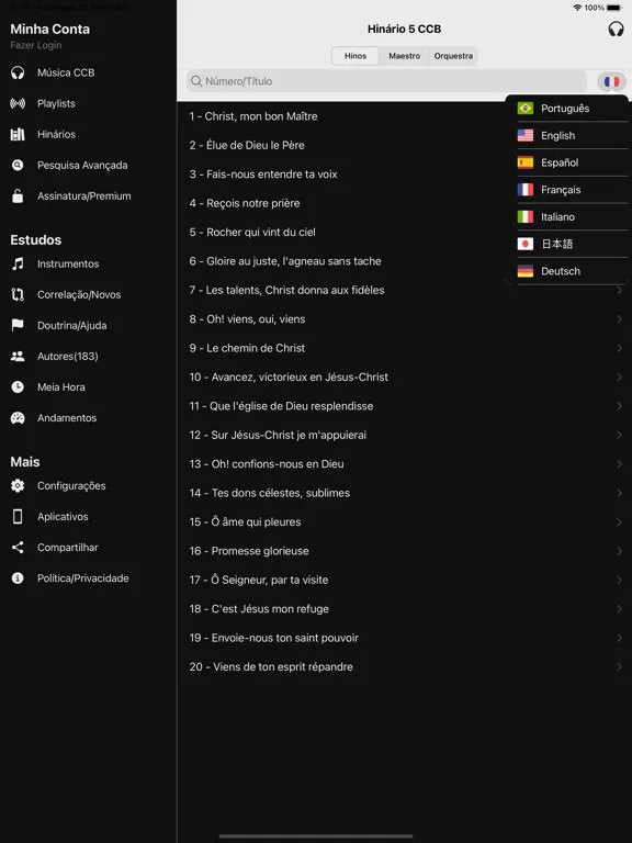 Hinário 5 CCB iPad 應用截圖