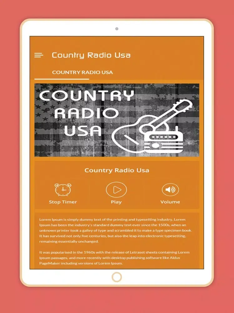 Captures d'écran de Country Radio Usa iPad 