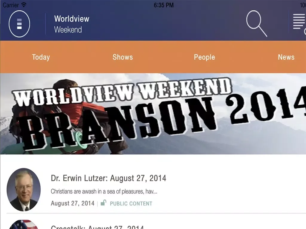 Worldview Weekend Premier Christian Biblical Worldview Network by Brannon Howse iPad  Screenshots