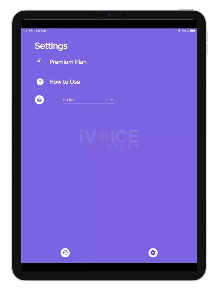 iVoice Valet iPad  স্ক্রিনশট
