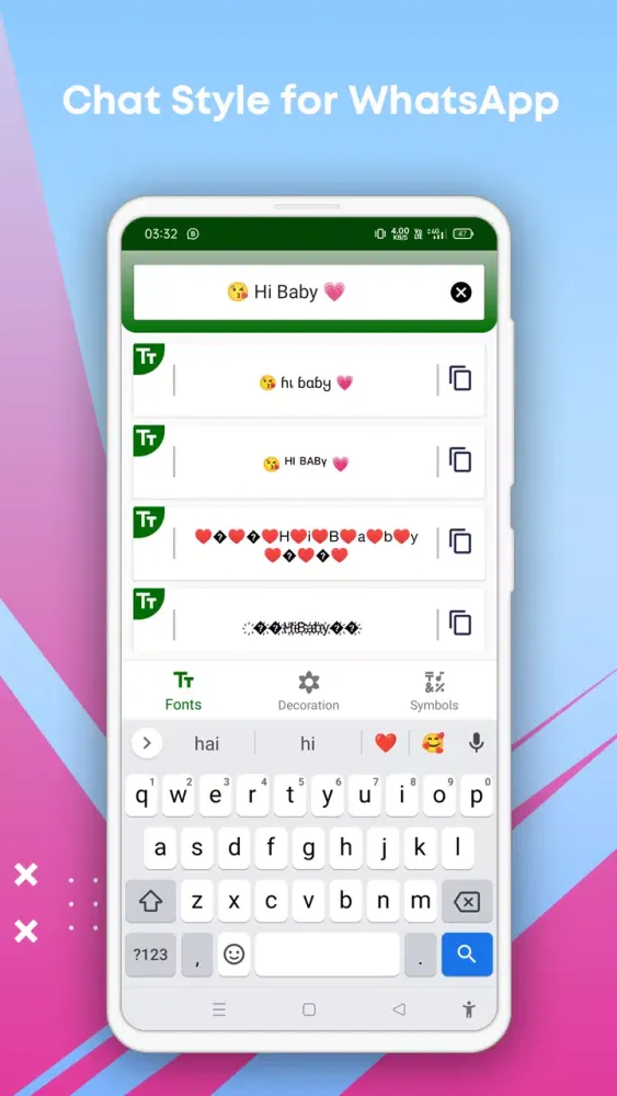 Chat Style for WA :Fonts Screenshots