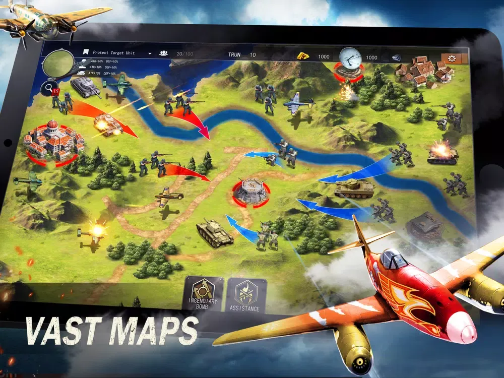 World War 2:Strategy War Games iPad  سکرین شاٹس