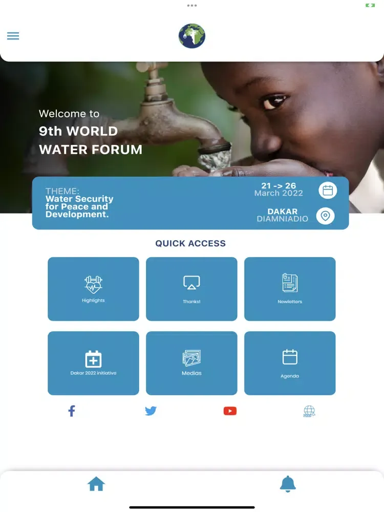 Ảnh chụp màn hình của World Water Forum iPad 