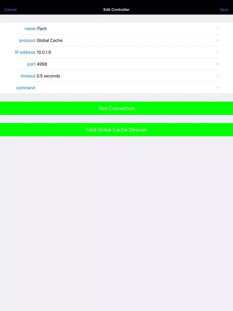 ภาพหน้าจอของ Mote iPad 