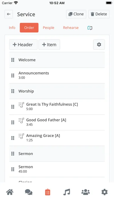 ภาพหน้าจอของ Planning by WorshipTools