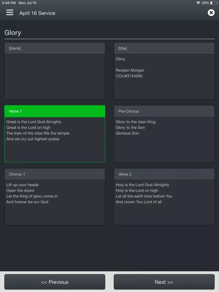 Tangkapan layar Worship Extreme Remote iPad 
