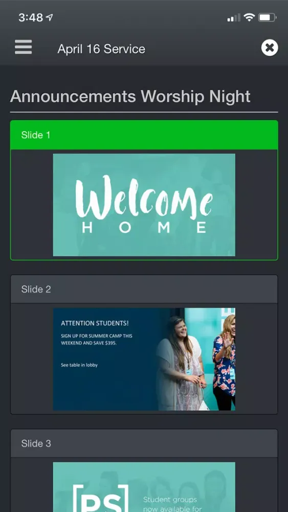 Tangkapan layar Worship Extreme Remote