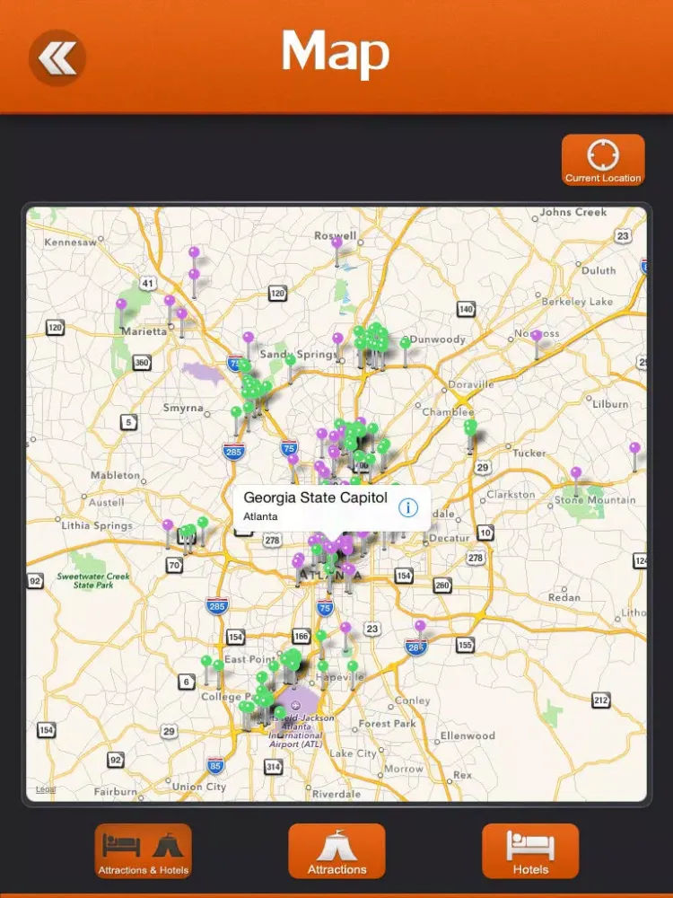 تصاویر Atlanta Tourism Guide iPad 