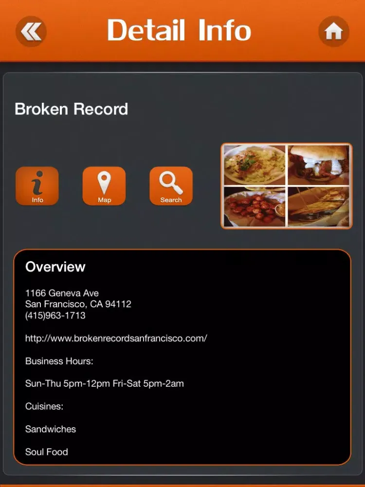 تصاویر Great App for Diners Drive-ins & Dives Locations iPad 