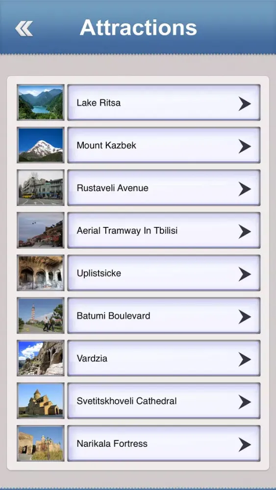 ภาพหน้าจอของ Georgia Offline Travel Guide