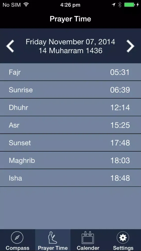 تصاویر Islamic Compass : Qibla Finder and Global Prayer Times