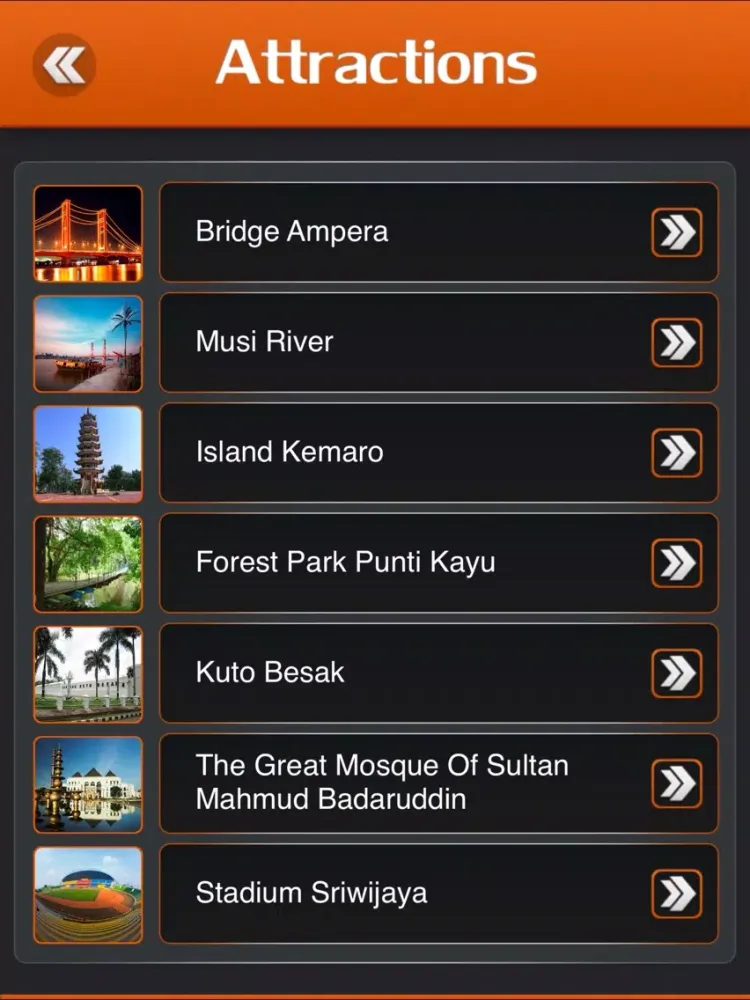 Ảnh chụp màn hình của Palembang Travel Guide iPad 