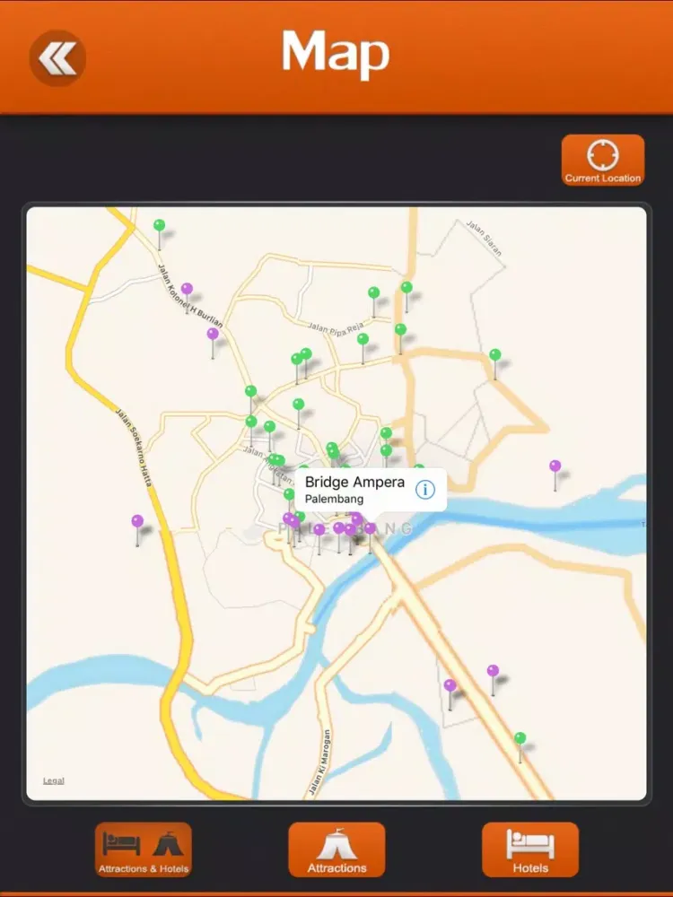 Ảnh chụp màn hình của Palembang Travel Guide iPad 