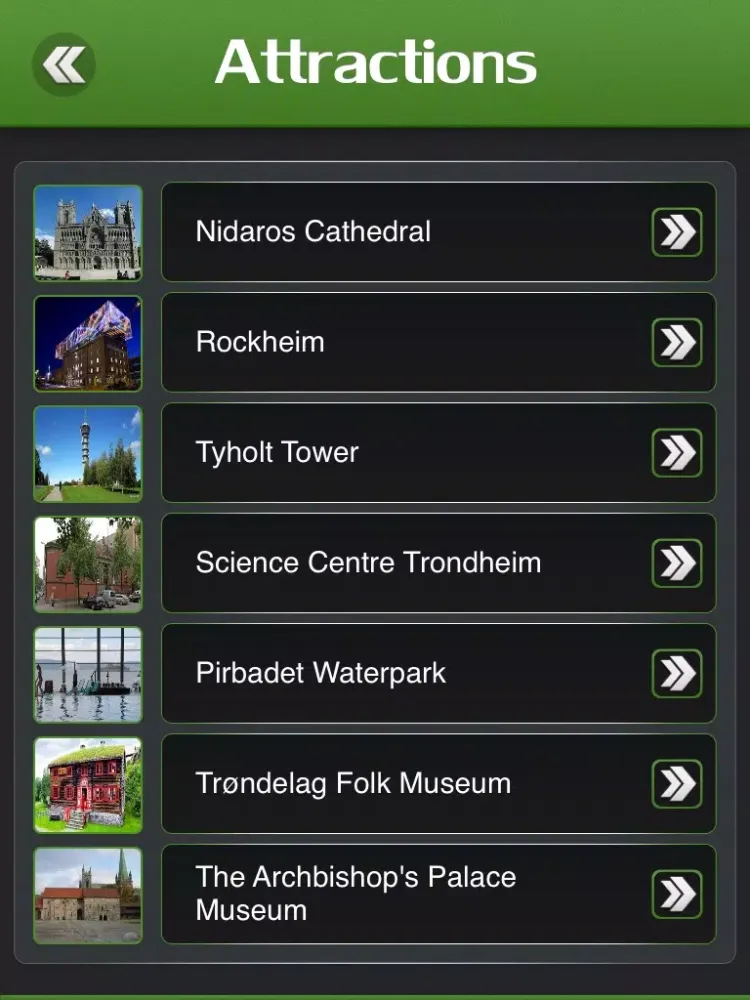 تصاویر Trondheim Travel Guide iPad 